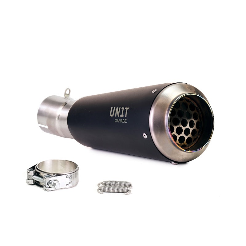 Unit Garage R12 Series Titanium Short Pipe – Black