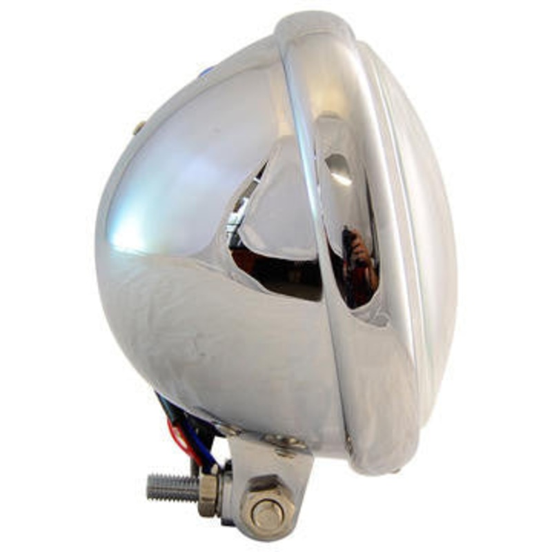 6″ Bates Style Motorcycle Headlight – Chrome