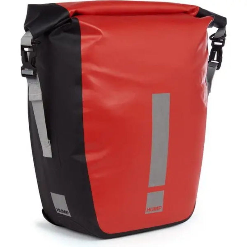 HUMP Reflective Waterproof Single Cycle Pannier Red